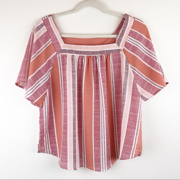 URBAN Romantics Tops - URBAN ROMANTICS | Boho Flowy Short Sleeve Top B44